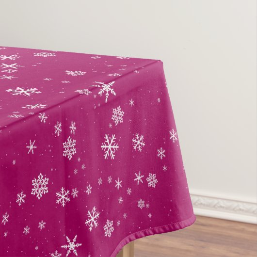 Nappe Motif de flocon de neige sur Noël violet (In Situ)