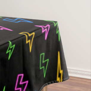Nappe Motif de foudre Retro Neon des années 80