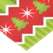 Nappe Motif De Frappes Chevron Rouge Et Vert Noël (Angle)
