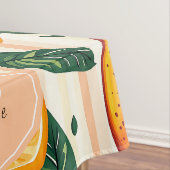 Nappe Motif de fruits d'agrumes avec Feuilles verts (In Situ)