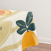 Nappe Motif de fruits d'agrumes avec Feuilles verts (4) (In Situ)