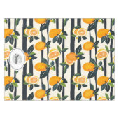Nappe Motif de fruits d'agrumes avec Feuilles verts (5) (Devant (Horizontal))