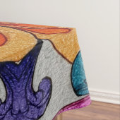 Nappe Motif de fusion florale abstraite vibrant (In Situ)