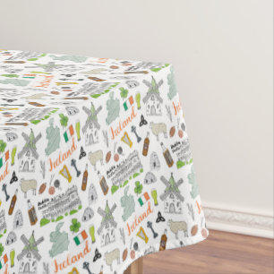 Nappe Motif de griffonnage de croquis de l'Irlande