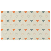 Nappe Motif de grille de cœurs orange et vert (Devant (Horizontal))