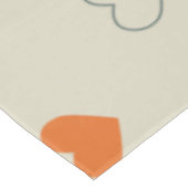 Nappe Motif de grille de cœurs orange et vert (Angle)