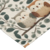 Nappe Motif de hibou et de feuille de forêt (Angle)