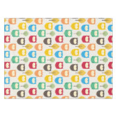 Nappe Motif de hibou multicolore (Devant (Horizontal))
