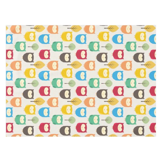 Nappe Motif de hibou multicolore (Devant (Horizontal))