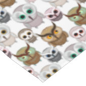 Nappe Motif de hiboux illustrés adorable (Angle)
