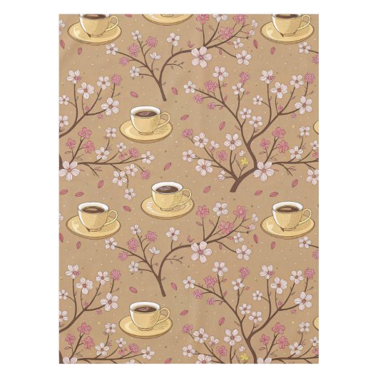 Nappe Motif de housse de café Fleur de Cerisier (1) (Devant)