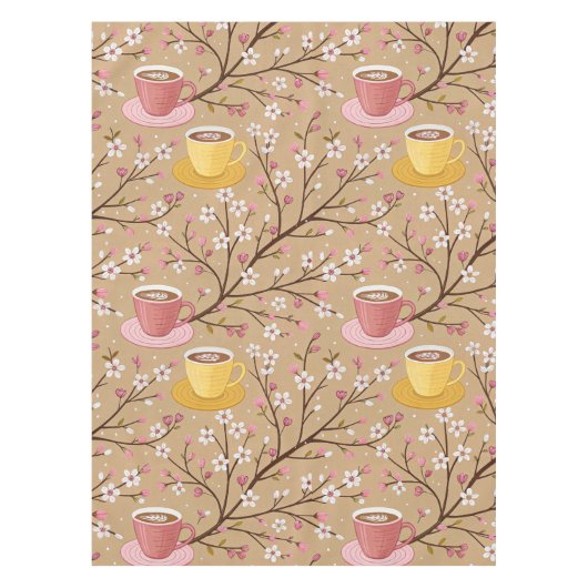 Nappe Motif de housse de café Fleur de Cerisier (4) (Devant)