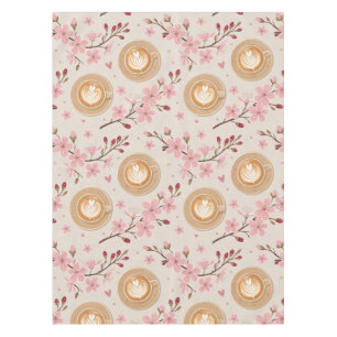 Nappe Motif de housse de café Fleur de Cerisier (7)
