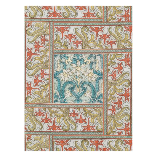Nappe Motif de jonquille Art nouveau vintage Verneuil (Devant)