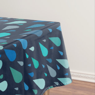 Nappe Motif de jour pluvieux avec gouttes bleues