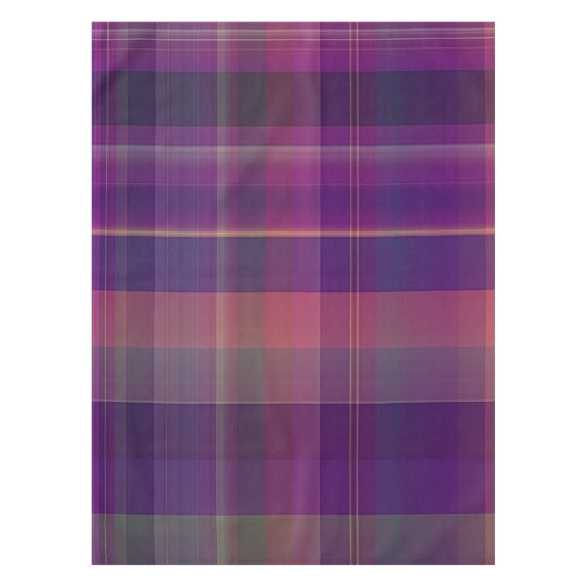 Nappe Motif de la bande de plaid de Madras pourpre foncé (Devant)
