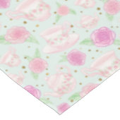 Nappe Motif de la Fille Green Pink Tea Party (Angle)
