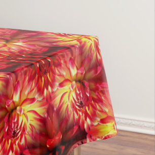Nappe Motif de la nature de la fleur Rouge Dahlia