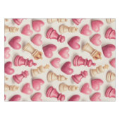 Nappe Motif de la Saint-Valentin Échecs & Cœurs (Devant (Horizontal))