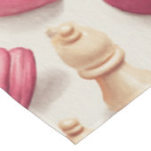 Nappe Motif de la Saint-Valentin Échecs & Cœurs (Angle)