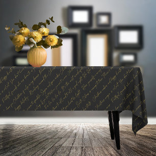Nappe Motif de la typographie de Noël en or noir#36 ID10