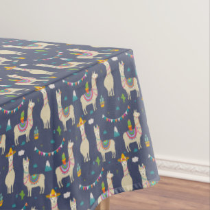 Nappe Motif de lama de célébration