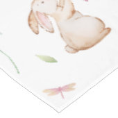 Nappe Motif de lapin rose de Pâques vintage (Angle)
