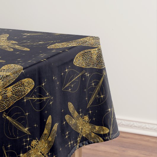 Nappe Motif de libellules d'or - lumière (In Situ)