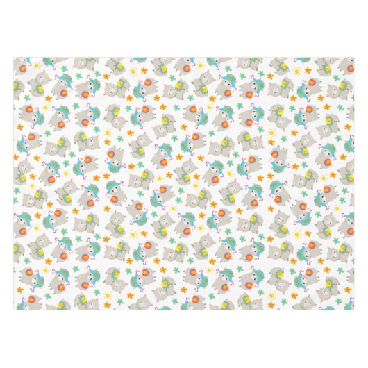 Nappe Motif De Llamas, Cute Llamas, Alpacas, Fleurs (Devant (Horizontal))