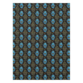 Nappe Motif de main de Hamsa - or et verre bleu (Devant)