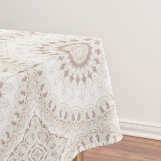 Nappe Motif de mandala beige et crème (In Situ)