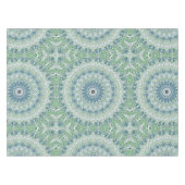 Nappe Motif de mandala côtier bleu et vert de mer (Devant (Horizontal))