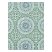 Nappe Motif de mandala côtier bleu et vert de mer (Devant)