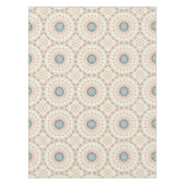 Nappe Motif de mandala moderne orange et vert (Devant)