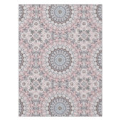 Nappe Motif de mandala rose gris et blanc (Devant)