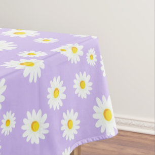 Nappe Motif de marguerites de printemps de Boho violet