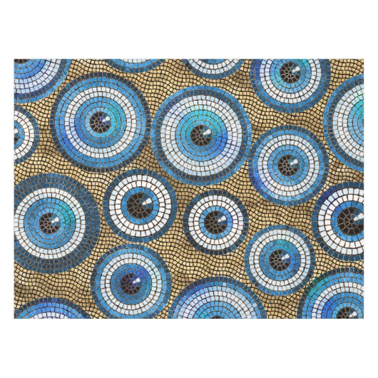 Nappe Motif de mosaïque de l'oeil maléfique (Devant (Horizontal))