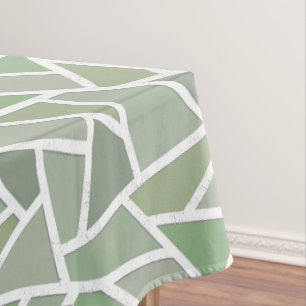 Nappe Motif de mosaïque vert olive