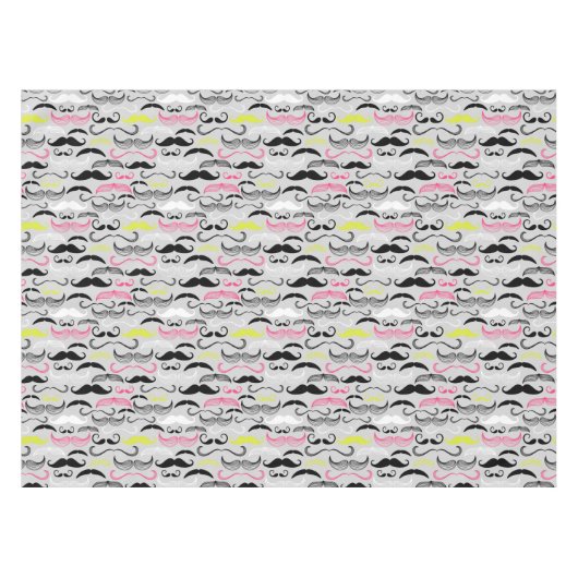 Nappe Motif de moustache, rétro style (Devant (Horizontal))