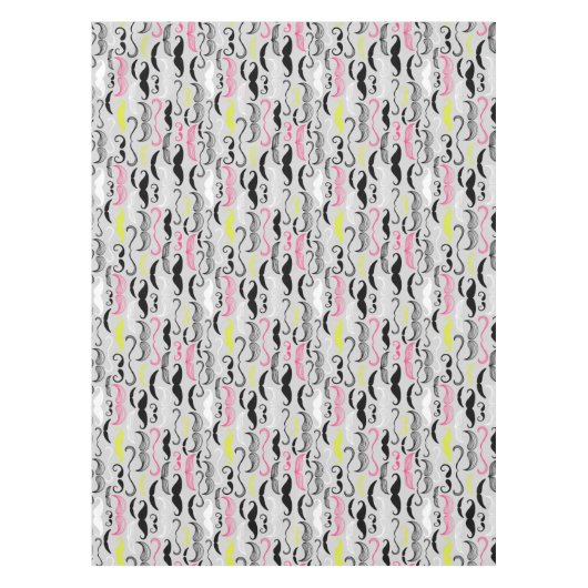 Nappe Motif de moustache, rétro style (Devant)