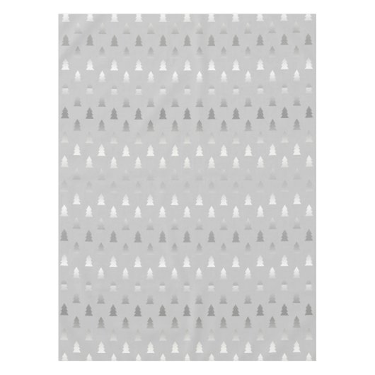 Nappe motif de Noël argenté moderne et élégant (Devant)