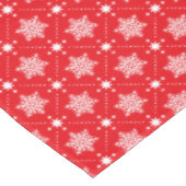 Nappe Motif de Noël classique Red et White Snowflakes (Angle)