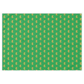 Nappe Motif de Noël d'or sur vert (Devant (Horizontal))