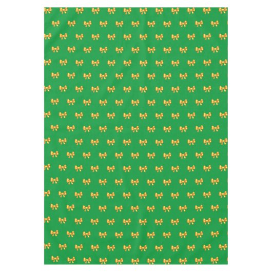 Nappe Motif de Noël d'or sur vert (Devant)
