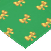 Nappe Motif de Noël d'or sur vert (Angle)