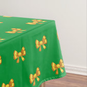 Nappe Motif de Noël d'or sur vert (In Situ)