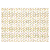 Nappe Motif de Noël doré élégant sur fond blanc (Devant (Horizontal))