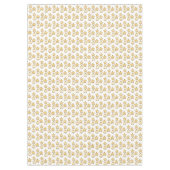 Nappe Motif de Noël doré élégant sur fond blanc (Devant)