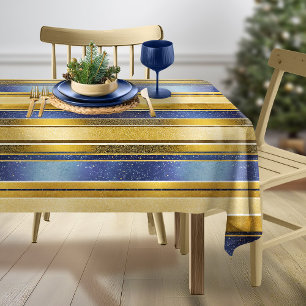 Nappe Motif de Noël Gold bleu#27 ID1009