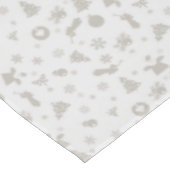 Nappe Motif de Noël gris sur gris argent clair (Angle)